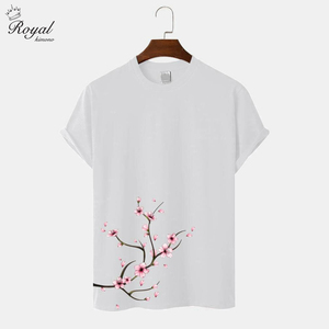 Camiseta de Alta Calidad de 180 GSM y 100% Algodón con Logotipo Personalizado del Fabricante OEM, Camiseta de Manga Corta con Estampado Personalizado para Hombre - Product Image 1