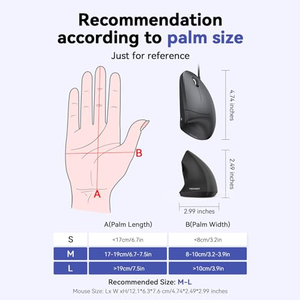 Chuột có dây dọc tiện dụng thế hệ thứ năm với thiết kế cầm tay thoải mái cho người thuận tay phải - Product Image 4