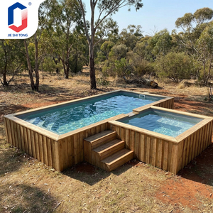 Heavy Duty Anti UV Fiberglass Prefabricated Container Pool For Hotel Resort Villa Outdoor Combo Above Ground Pool - Product Image 1