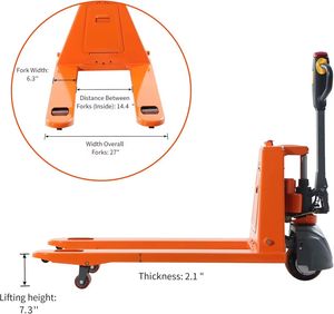 Achetez une nouvelle chariot élévateur à palettes électrique T-Carrier Classic d'origine - Capacité de 3300 lb, longueur de fourche de 48x27 - Livraison à domicile - Product Image 3