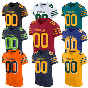 Camisetas de Fútbol Americano Personalizadas de Alta Calidad, con Rayas de Malla, Manga Corta, Estilo Casual para Adultos - Product Image 1