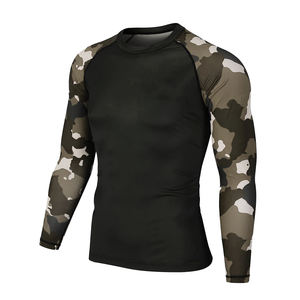 Camiseta de Compresión de Manga Larga para Hombre, Protección UV UPF50+, Secado Rápido, Transpirable, para Entrenamiento de MMA y Gimnasio, OEM - Product Image 4