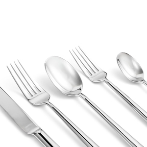Lavish Stainless Steel Polished Wedding Cutlery Flatware <b>Set</b> Spoon and Fork Cutlery <b>Set</b> New Design Flatware <b>Set</b> Mirrored Steel - Product Image 1