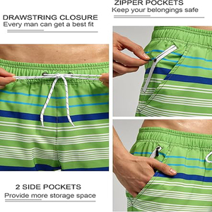 Pantalones cortos de playa personalizados de alta calidad para hombre, diseño de moda de calle ecológico para venta al por mayor - Product Image 6