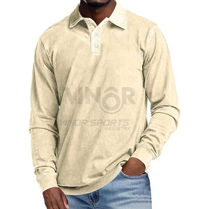Camiseta Polo Clásica Ligera de Manga Larga Estilo Vintage con Manga a Rayas, Personalización de Marca OEM y Venta al Por Mayor - Product Image 5