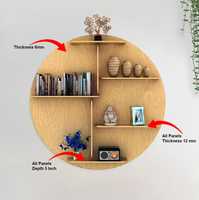 Étagère murale en bois rétroéclairée par LED New Vision |   Lampe de chevet murale minimaliste en chêne sur mesure, décoration moderne pour la maison