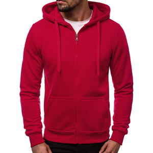 Sweat à capuche zippé en coton 100% de haute qualité avec logo personnalisé, poids lourd 400g, polaire, homme, grande taille, brodé, hiver, surdimensionné, uni - Product Image 2
