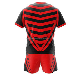 Juego de uniformes de rugby Acepta los requisitos del cliente Mejor precio Kits de rubí personalizados hechos con uniforme de poliéster 100% - Product Image 5