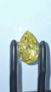 Diamant de laboratoire de 10 carats, taille poire, jaune vif fantaisie, certifié IGI, clarté VVS2, polissage excellent, diamant CVD en vrac pour - Product Image 3