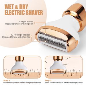 Depiladora Eléctrica 4 en 1 para Mujer, Recortadora de Vello Íntimo sin Dolor para Rostro, Nariz y Axilas, Resistente al Agua IPX7, Alimentación USB para Uso en el Automóvil - Product Image 6