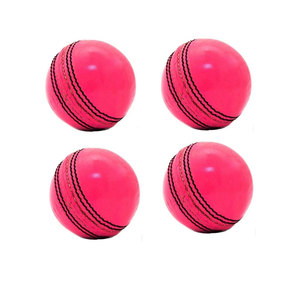 Balle internationale de cricket en cuir rose de haute qualité Logo personnalisable Ballon d'entraînement dur à prix raisonnable Vente chaude - Product Image 4