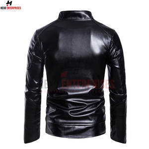 2023ดีไซน์ล่าสุดของผู้ชายเสื้อแจ็คเก็ตหนังมีฮู้ดคอเสื้อทำจากผ้าแคนวาสสำหรับสวมใส่ลำลองโลโก้ตามสั่งราคาดี! - Product Image 3