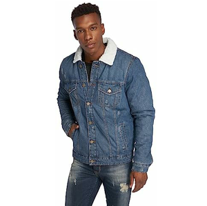 Chaqueta Vaquera de Manga Larga para Hombre, Transpirable, Hecha a Medida, con Bolsillos, Chaqueta Vaquera Lisa de Invierno para Hombre - Product Image 1