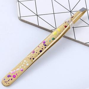 Pince à épiler à sourcils de couleur attrayante personnalisée pince à épiler à sourcils de couleur différente professionnelle en acier inoxydable - Product Image 4