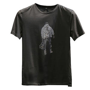 2025 arrivée hommes fabriqué en usine personnalisé strass imprimé t-shirts à vendre en vrac personnalisé unisexe strass t-shirts - Product Image 6