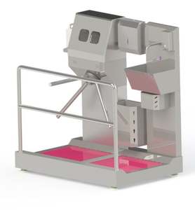 Nouvelle station de barrière hygiénique industrielle automatique à cellule photoélectrique en acier inoxydable avec tourniquet Intermet Hygiene - Product Image 1