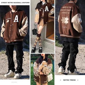 Veste universitaire pour homme, style vintage, course automobile, lettre, graphique Nascar, automne, noir, veste de baseball surdimensionnée pour femme - Product Image 4