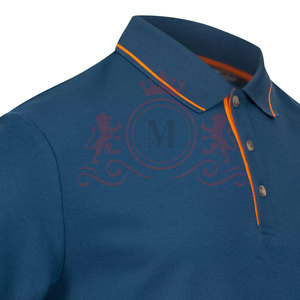 Latest Design <b>Blue</b> <b>Polo</b> <b>Shirt</b> Performance Fabric Soft Touch Comfortable Short Sleeve Smart Casual Outfit - Product Image 5