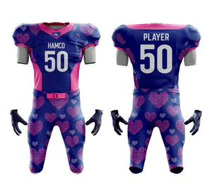 Uniforme de fútbol americano de sublimación de estilo personalizado, uniforme de secado rápido transpirable totalmente personalizado hecho en Pakistán - Product Image 6