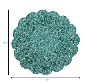 High Quality Vintage Design Solid Color <b>Beaded</b> <b>Placemat</b> for Wedding Banquet Home Table Use Eco-Friendly Durable Handmade - Product Image 1