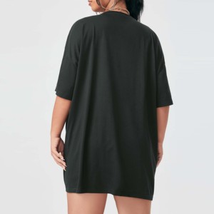 Camiseta de gran tamaño transpirable OEM para mujer, ropa de calle de moda de alta calidad para verano, camisetas de manga corta con estampado digital para mujer - Product Image 6