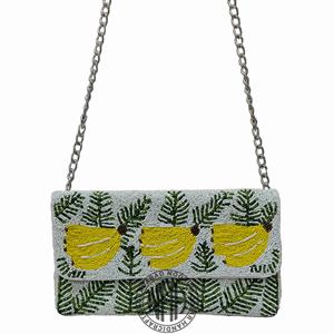 Hand Beaded Designer Evening Clutch with <b>Chain</b> Strap Custom Purse Wholesale Bulk Supplier Export - Product Image 4