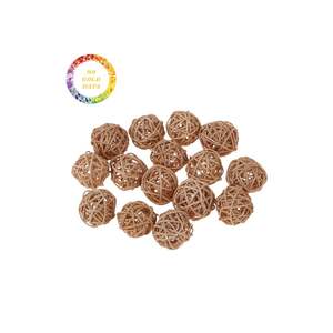Bolas de ratán ecológicas de Vietnam Vintage Look para decoración del hogar, proyectos artesanales y juguetes para mascotas, opción PERSONALIZADA - Product Image 2