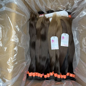 Cabello virgen indio Remy 100%, suave y suave cutícula, patillas alineadas, cabello humano a granel, estilos de ondas profundas y ondas sueltas - Product Image 2