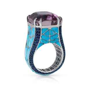 Anillo de Plata de Ley de Lujo con Esmeralda, Joyería de Piedras Preciosas Coloridas para Mujer, para Fiestas, Apilable, para Novia, Compromiso, Eternidad - Product Image 2