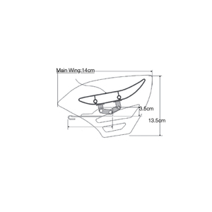 Aileron de toit simple pour Mistral, noir - Product Image 2