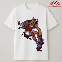 T-shirt décontracté à manches courtes en coton blanc personnalisé avec impression du zodiaque chinois 12 animaux, graphique animal, OEM ODM, fabrication en usine