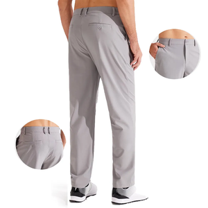 Pantalones de Traje Casuales para Hombre, Elásticos, Ligeros, Formales de Oficina, Ajustados, Rectos, de Color Sólido - Product Image 2