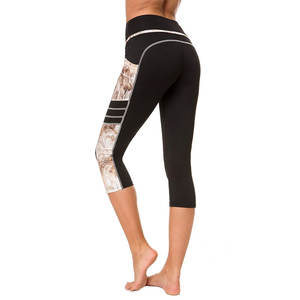 Vente en gros de haute qualité sur mesure Gym Capri Active Wear pour femmes Sports Fitness Capri avec logo à la taille - Product Image 3
