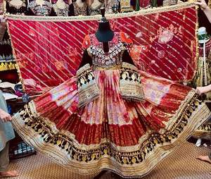 Salwar Tradicional Pakistaní de Estilo Afgano para Novia, con Encaje Bordado en Chifón Pesado, Nueva Llegada - Product Image 3