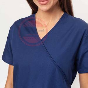 Scrubs médicaux Ensembles d'uniformes d'infirmière pour femmes Ensemble de gommage médical à manches courtes - Product Image 5
