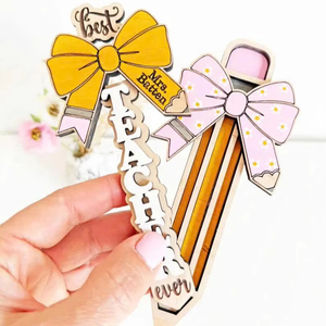ดินสอไม้สลักลายส่วนตัว ของตกแต่งทันสมัย ของขวัญวันครบรอบสุดพิเศษ ของประดับโต๊ะทำงานแบบกำหนดเอง - Product Image 2