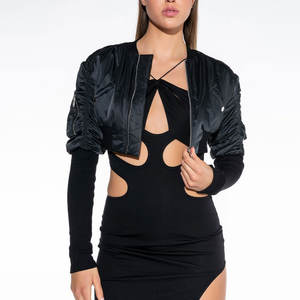 2025 nueva ropa de moda chaqueta de Bombardero a prueba de viento para mujer ropa de calle nuevo diseño chaqueta de bombardero de mujer ropa de calle de alta calidad - Product Image 3