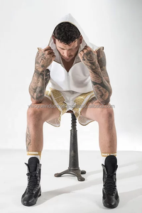 กางเกงชกมวยคุณภาพสูง Vivouge Industries ทนทาน ผลิตจากโพลีเอสเตอร์ 100% น้ำหนัก 160 กรัม กางเกงสำหรับผู้ชาย กางเกง MMA แบบสั่งทำพิเศษ บริการ OEM - Product Image 4