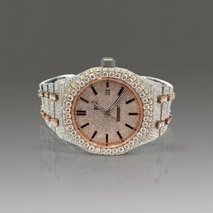 <b>Mens</b> Premium Quartz Moment Wrist Watch with Moissanite Diamond Finish Luxury Business Office Party Wear - Product Image 2