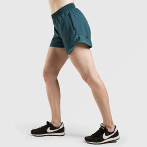 กางเกงขาสั้น Yager Green Hot Shorts ไซส์ XS เอวสูง ผลิตจากโพลีเอสเตอร์ เทอร์รี่คอตตอน และสแปนเด็กซ์ ปักโลโก้ตามสั่ง พร้อมเชือกผูกเอว สำหรับใช้ในยิม - Product Image 3