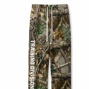 Pantalons de survêtement à jambe droite en éponge française pour hommes pantalons de survêtement pour hommes pantalons de survêtement délavés avec logo personnalisé - Product Image 5