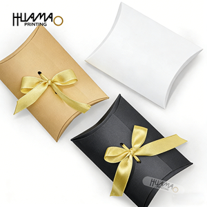 Caja de Regalo Ecológica de Papel Kraft en Forma de Almohada, Personalizada con Impresión, para Joyería, Dulces, Cosméticos y Empaquetado para Pequeñas Empresas - Product Image 3