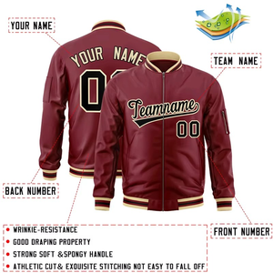 Wholesale Plain Chenille Embroidery Customized <b>Men's</b> <b>Varsity</b> <b>Bomber</b> <b>Jacket</b> with Stand Collar and Front Logo - Product Image 5