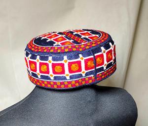 Mens Afghani Pashtun Traditional <b>Cap</b> Handmade Ethnic Cultural Embroidered Formal Lace Vintage Islamic All-Season Hat - Product Image 2