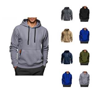Hoodies pour hommes 2025 automne hiver à manches longues sweat à capuche uni avec poches pull à capuche - Product Image 6