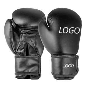 Gants de boxe professionnels de couleur noire à bas prix - Product Image 3