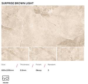 Carreaux en porcelaine émaillée Linum Surprise Brown 600x1200mm, grand format, aspect marbre, antidérapant, pour usage extérieur et intérieur (salon) - Product Image 6