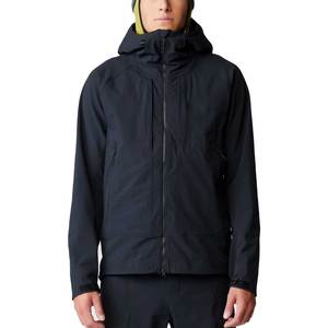 Precio bajo al por mayor de los hombres de lona de invierno chaqueta Softshell impermeable cortavientos de tela ligera de cuello alto OEM personalizable - Product Image 1