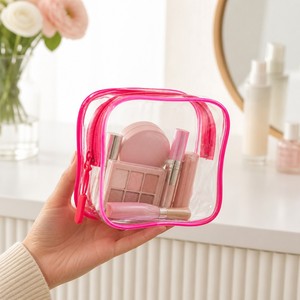 Sac de toilette transparent en PVC, pochette de voyage imperméable, sac de rangement pour maquillage transparent - Product Image 3