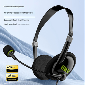 Auriculares con Cable, Control en Línea, USB, para Computadora, Cancelación Activa de Ruido, Resistentes al Agua IPX-2, para Estudiantes, Clases en Línea - Product Image 1